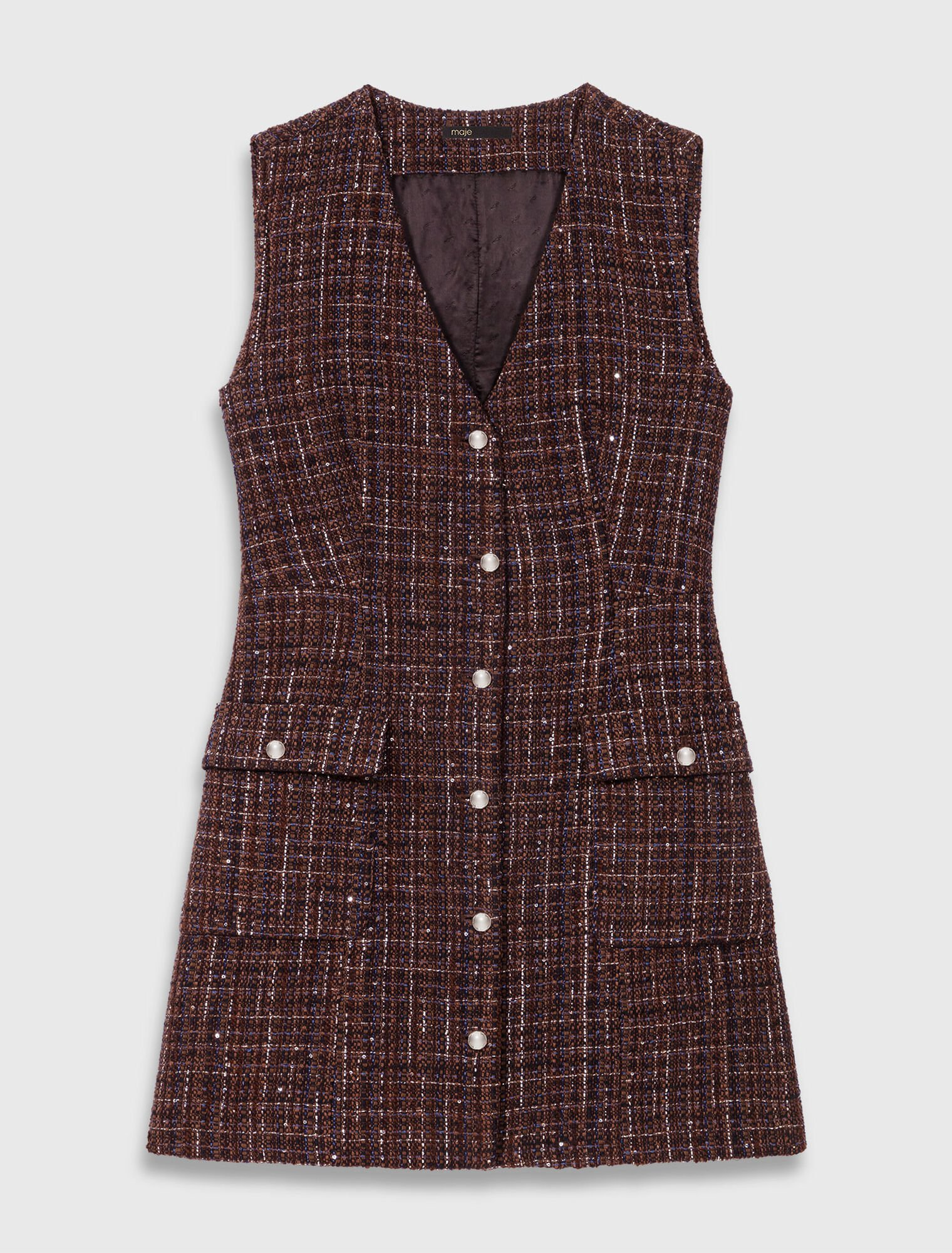 Đầm tweed ngắn
